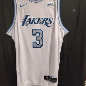 White and Blue Basketball Jersey